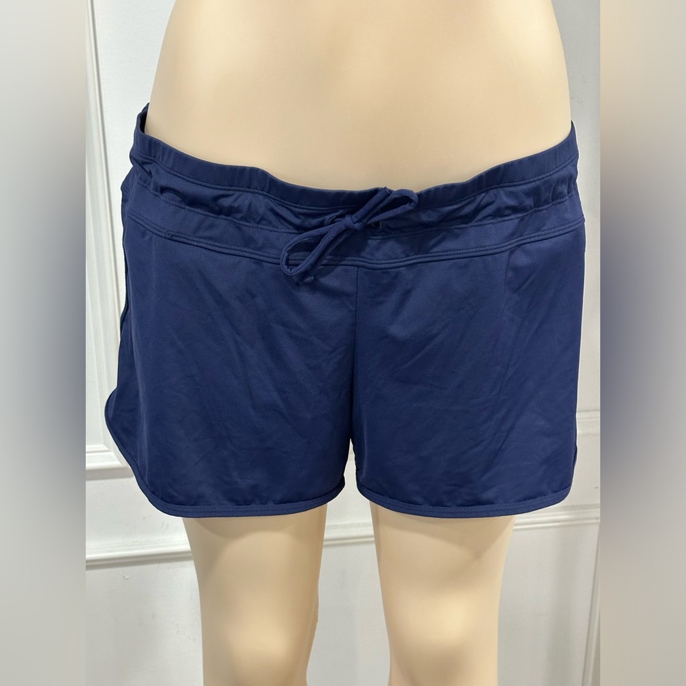 Athleta Women's Blue Drawstring  Activewear Lined Shorts Size XL